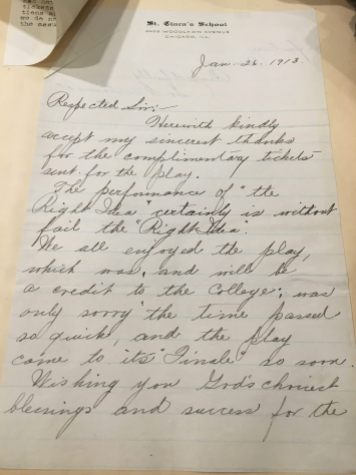 Jan. 26th, 1913 Letter, thank you for The Right Idea, play was certainly The Right Idea